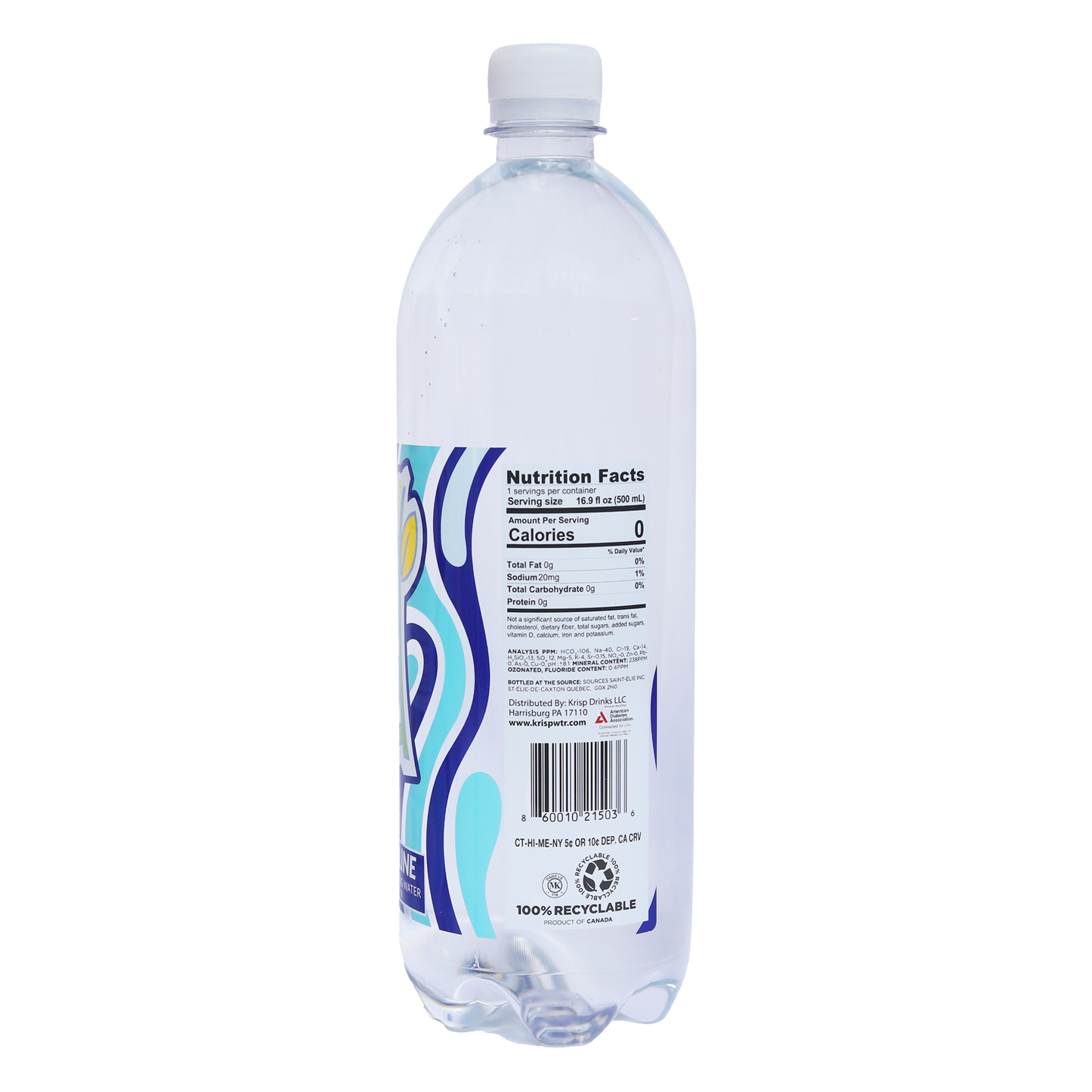 KRISP 8+ Alkaline Natural Spring Water - 6 pk