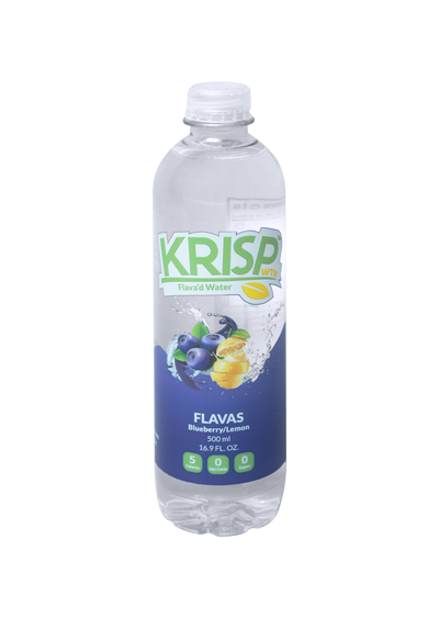 12 Pack - KRISPwtr Flavas Organic Blueberry/Lemon