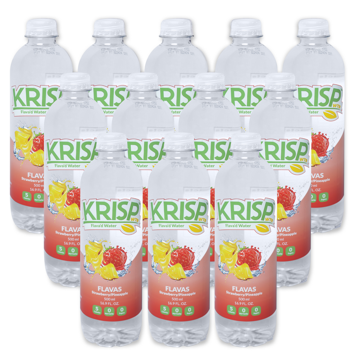 KRISPwtr FLAVAS Strawberry/Pineapple Organic Flavored Spring Water - 12 pack